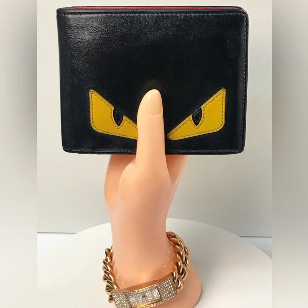 FENDI Monster Leather Bifold Wallet 😍♥️